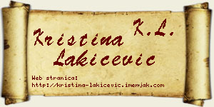 Kristina Lakićević vizit kartica